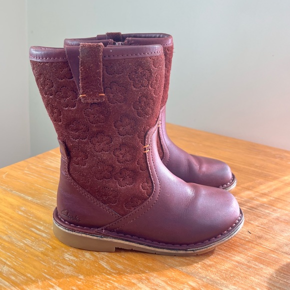 Clarks Comet Pop Leather Toddler Boots - Picture 2 of 12